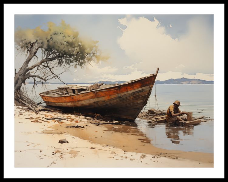 Plakat 65x50cm Spokój Przybrzeża zdjęcie 3