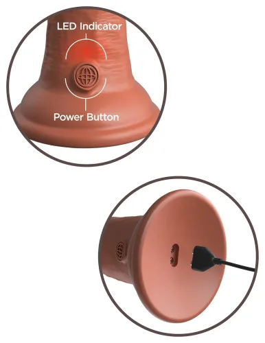 king cock elite elite vibrator silikonowy z przyssawką i pilotem na Arena.pl