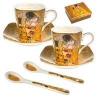ZESTAW FILIŻANKI PORCELANA DO ESPRESSO ZE SPODKIEM do kawy+ łyżeczki