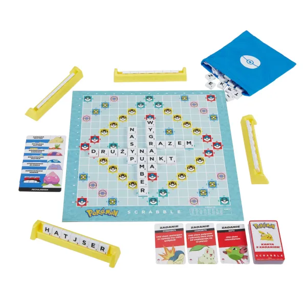 Gra Mattel Scrabble Pokemon Pl Hxt29 Pud6 zdjęcie 1