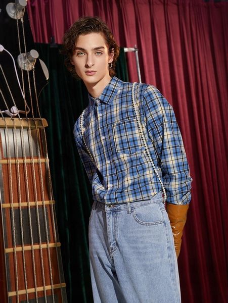 SHEIN 2XL _S1H KOSZULA MĘSKA W KRATKĘ zdjęcie 1