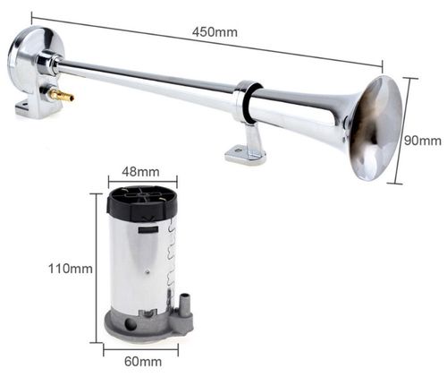 Klakson pneumatyczny z kompresorem 150db na Arena.pl