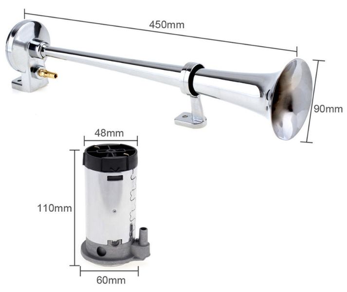 Klakson pneumatyczny z kompresorem 150db zdjęcie 9