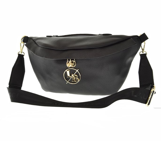 Laura Biaggi – nerka saszetka maxi groszek czarny mat JS182 zdjęcie 1