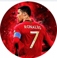 Opłatek na tort Ronaldo Cristiano Piłka Nożna Piłkarz Bramka Gol