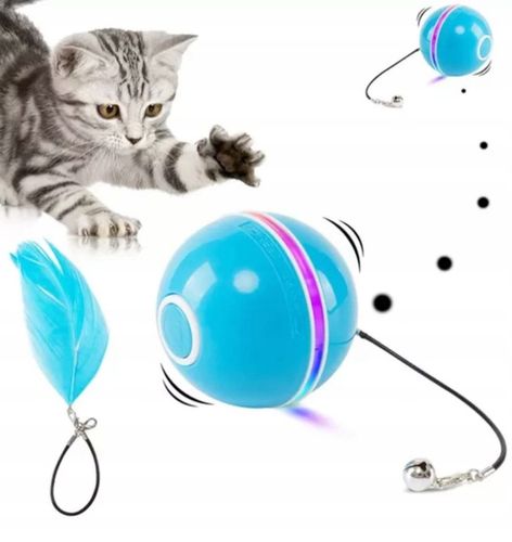 INTERAKTYWNA ZABAWKA PIŁKA DLA KOTA + DODATKI na Arena.pl