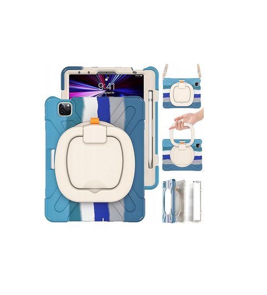 Etui na Tablet iPad Pro 3/2/1 11" ze Stojakiem Wytrzymałe Niebieskie zdjęcie 1