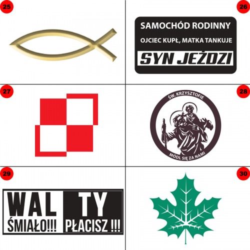 NAKLEJKA NA SAMOCHÓD SFINANSOWANO Z PROGRAMU 500+ na Arena.pl