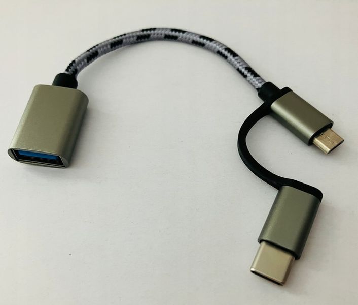 2 w 1 | Adapter | USB - A |--> USB-C |--> Micro - USB | zdjęcie 2