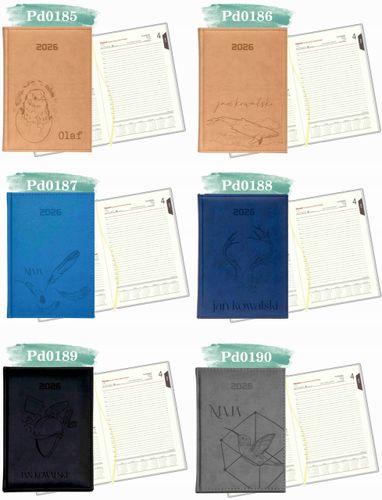 GRAWEROWANY KALENDARZ książkowy A5 2026 personalizacja duży wybór wzorów na Arena.pl