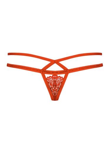 stringi koronkowe otwarte z kokardką obsessive l/xl na Arena.pl