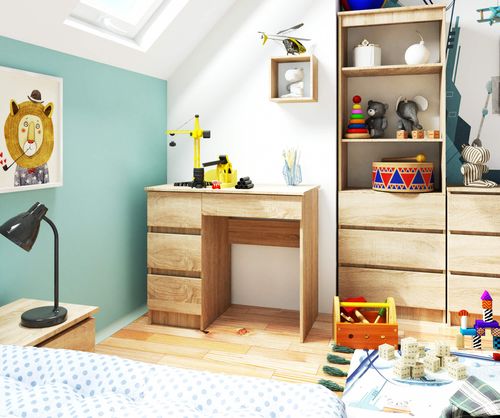 BIURKO KOMPUTEROWE A-7 90 cm LEWE SONOMA na Arena.pl