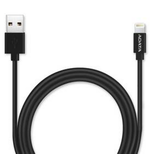 Kabel ADATA Sync & Charge Lightning, 1m, MFi (AMFIPL-100CM-CBK) Czarny na Arena.pl