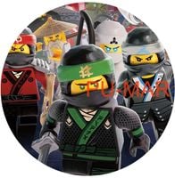 Opłatek na tort Lego Ninja Ninjago Klocki Tekst Gratis