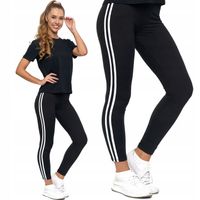 Moraj Legginsy długie z Lampasem 1200-016 czarne S/M