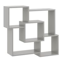 Półka wisząca, dekoracyjna, Hanna, 98x18x90 cm, szary, mat | TYLETEGOTU