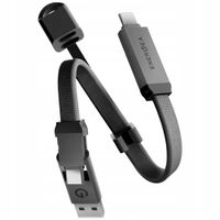 KABEL USB-C DO USB-C/USB-A 60W SZYBKIE ŁADOWANIE 15CM