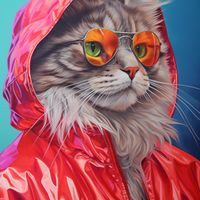 Plakat 80x80cm Kot w Stylu