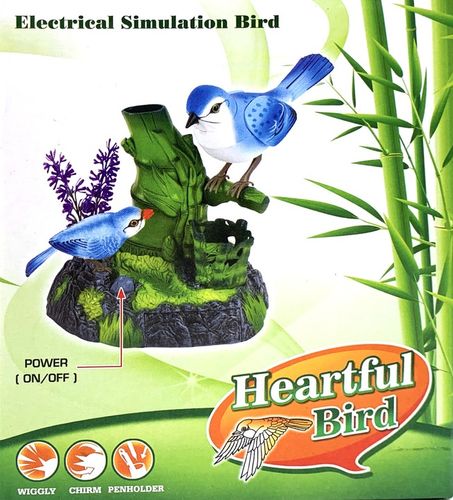 Ruchome ptaszki śpiewające pojemnik na biurko przybory figurka interakrywna na Arena.pl