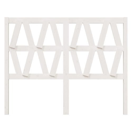 Wezgłowie łóżka, białe, 146x4x100 cm, lite drewno sosnowe na Arena.pl