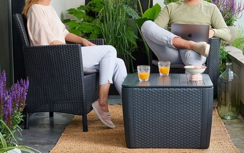 Fotel ALLIBERT Iowa brązowy na Arena.pl