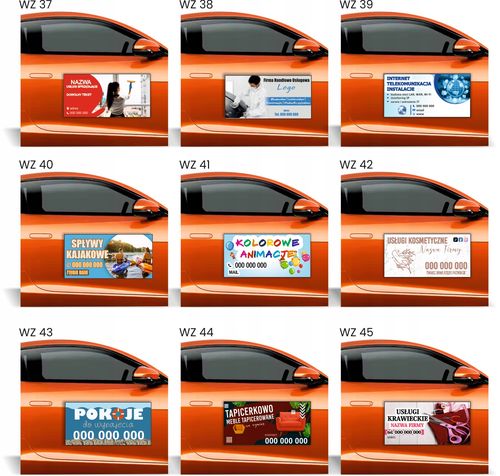 Magnes na samochód reklama magnetyczna PROJEKT PRANIE TAPICERKI DYWANÓW na Arena.pl