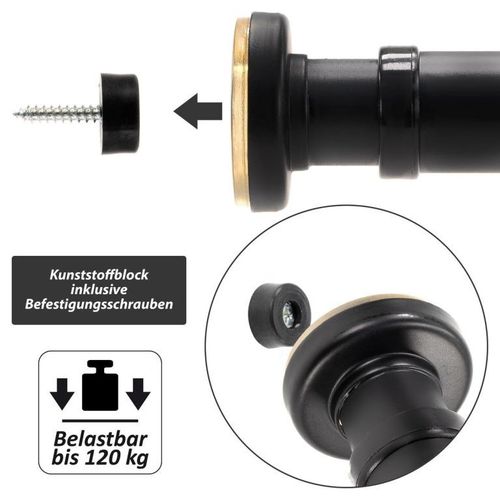 MAXXIVA Drążek do ćwiczeń, 63-100 cm, czarno-pomarańczowa na Arena.pl