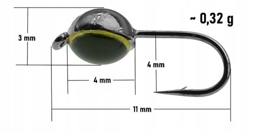 Mormyszka Wolframowa Podlodowa z oczkiem na Arena.pl