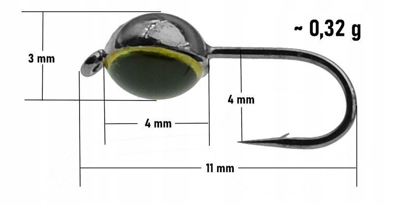 Mormyszka Wolframowa Podlodowa z oczkiem zdjęcie 2