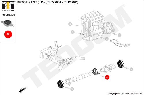 BMW 3 E93 PODPORA WAŁU KPL E93 06- na Arena.pl