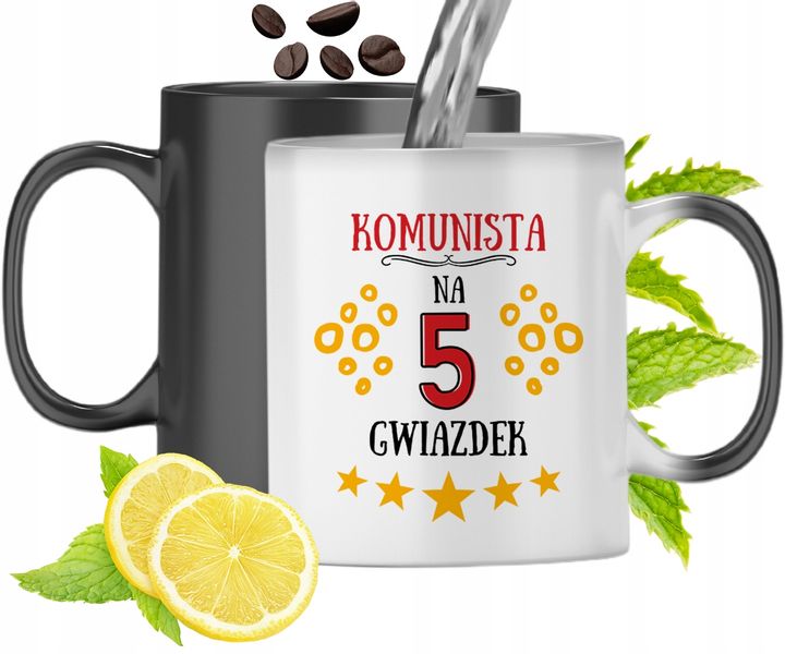 Dla Komunisty Kubek Magiczny Na Urodziny Prezent Z Nadrukiem Ze Zdjęciem zdjęcie 1