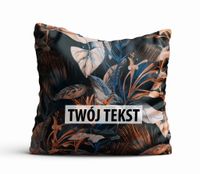 Poduszka Dekoracyjna KWIATY  z Twoim napisem K01