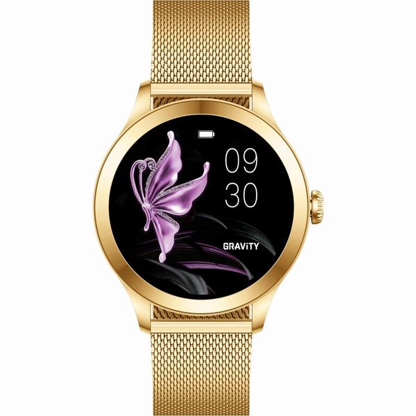 smartwatch gravity biało złoty 2 paski gt25-2 pro zdjęcie 5