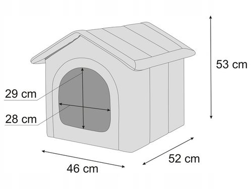 Buda, Legowisko, domek dla psa - 46x52x53 HobbyDog na Arena.pl