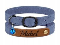 Obroża Skórzana dla Kota z Grawerem, 16-25cm