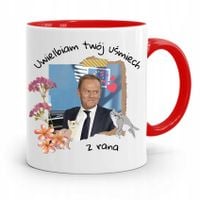 Kubek Czerwony Donald Tusk Po Platforma Prezent Z Nadrukiem Ze Zdjęciem