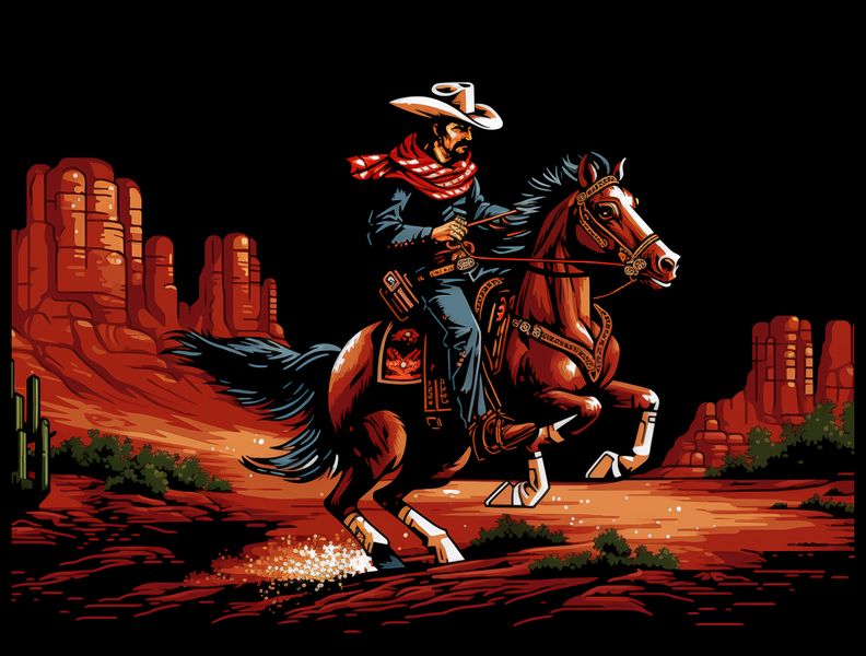 Plakat 80x60cm Galop przez Prerię zdjęcie 2