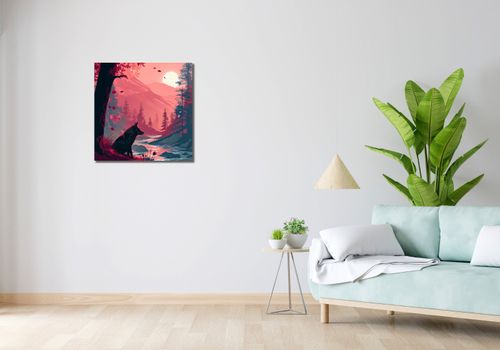 Obraz 60x60cm Wilk Przy Brzegu Lasu na Arena.pl