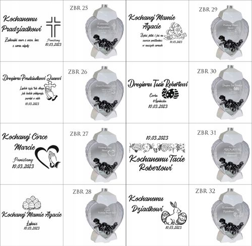 EKSKLUZYWNY ZNICZ SERCE biały personalizowany GRAWER DLA KUZYNKI na Arena.pl