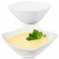 TALERZ GŁĘBOKI OBIADOWY PORCELANOWY KWADRATOWY 20,5 CM BIAŁY IZABELLA ZUPA