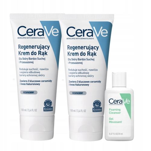 Krem do Rąk CeraVe Regenerujący Silnie Nawilżający do Skóry Suchej 100ml x2 na Arena.pl