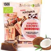 Eko KRÓWKI WEGAŃSKIE KOKOSOWE KOKOS BEZ GLUTENU LAKTOZY 150g Super FUDGIO