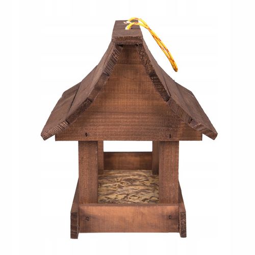 Karmnik dla ptaków + ziarno pokarm duży drewniany budka solidny XXL na Arena.pl