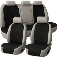 MATA OCHRONA NA FOTELE SAMOCHODOWE SKÓRZANE SKÓRA STUCZNA UNIWERSALNE KOMPLET