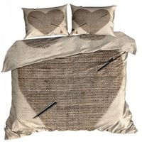 Pościel 3D bawełna satyna 200x220cm UTKANE SERCE