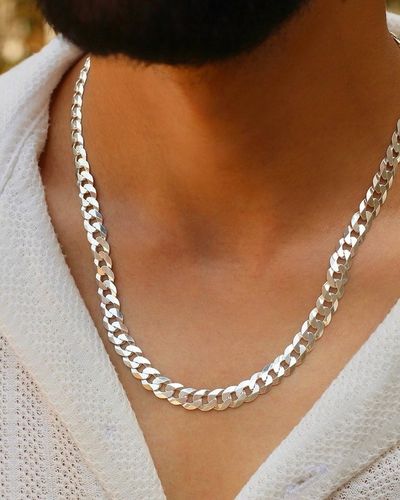 Srebrny Łańcuszek Męski SREBRO pr.925 WŁOSKI 5mm Łańcuch Diamentowany na Arena.pl