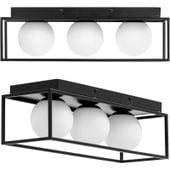 lampa sufitowa nowoczesna 3 punktowa e9 - szklane kule w ramie