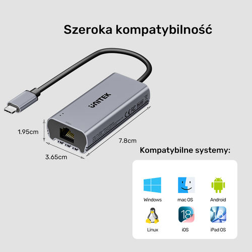 Unitek Adapter USB-C do RJ45 5Gbps na Arena.pl