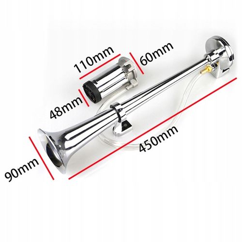 SYGNAŁ KLAKSON PNEUMATYCZNA TRĄBKA FANFARA JAK TIR 139dB Z KOMPRESOREM 12V na Arena.pl