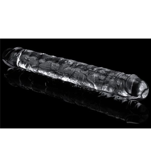 Przezroczyste podwójne dildo zdjęcie 4